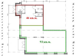 Аренда торгового помещения 46 м²