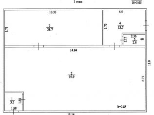 Аренда помещения свободного назначения 154.6 м²