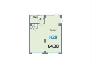 Продажа помещения свободного назначения 64.3 м²