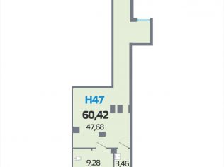 Продажа помещения свободного назначения 60.4 м²