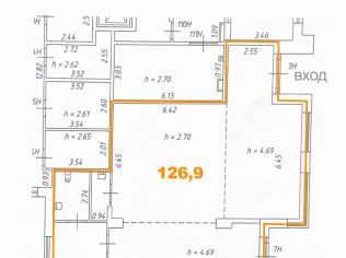 Аренда торгового помещения 127 м²